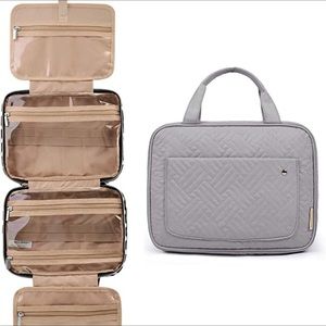 Toiletry Bag Travel Bag with Hanging Hook, Water-resistant Makeup Cosmetic Bag